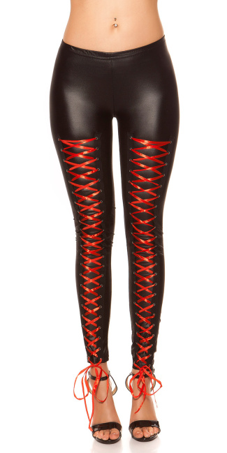 leggings with lacing at the front Black